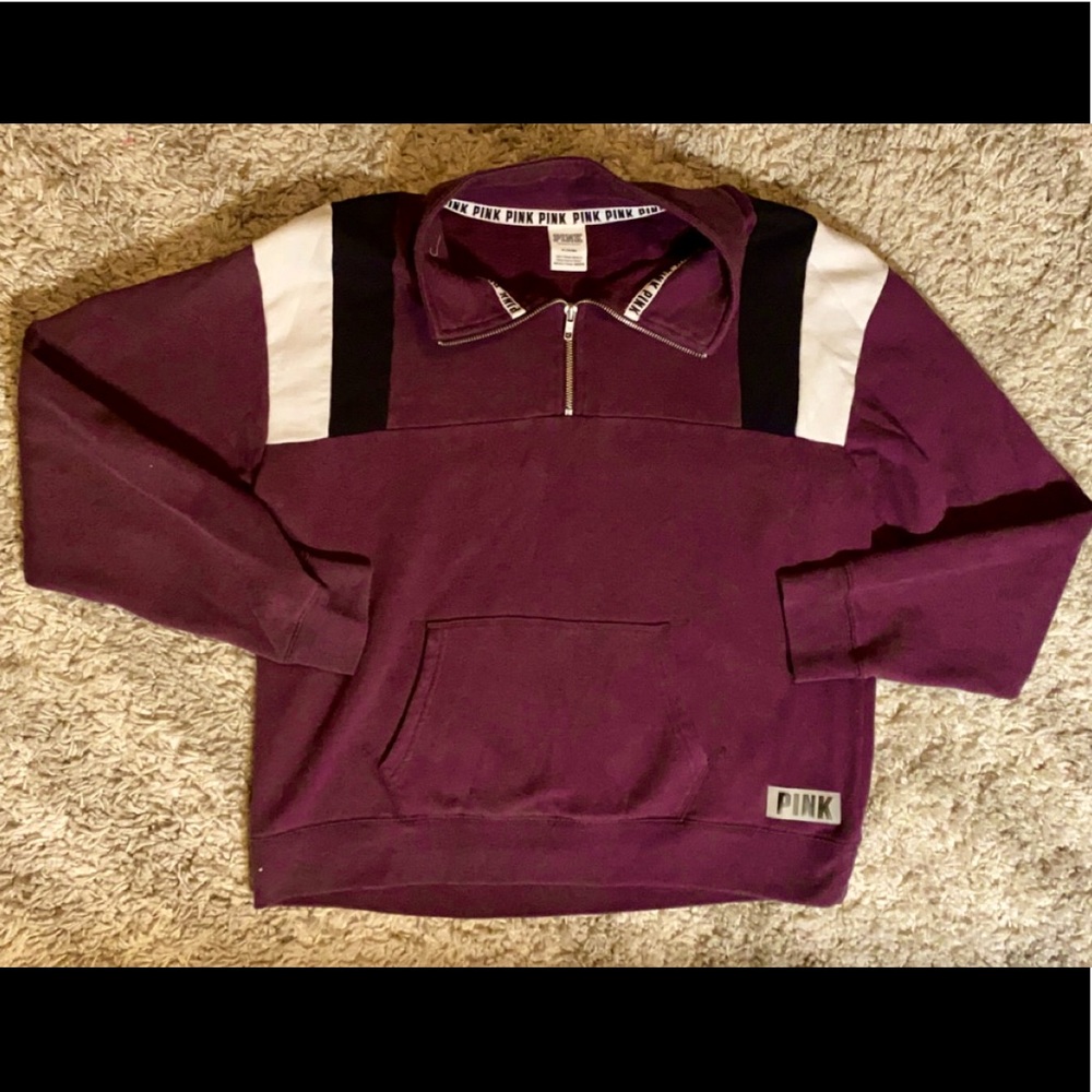 VS PINK Maroon half zip